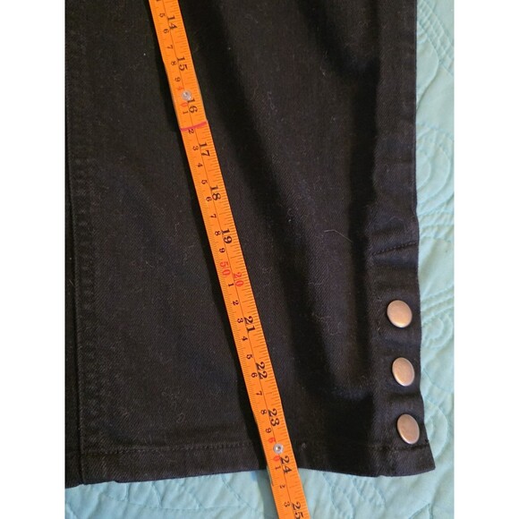 Talbots Women's Size 12 Stretch Black High-Rise Cropped Jeans - Picture 6 of 6